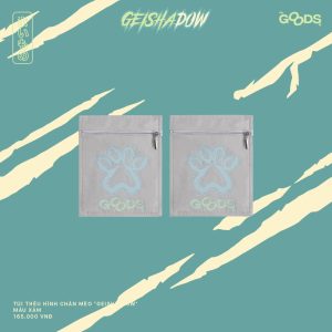 BỘ TÚI THÊU HÌNH CHÂN MÈO "GEISHA-DOW" MÀU XÁM | FWG210308