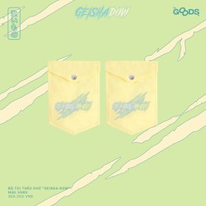 BỘ TÚI THÊU CHỮ "GEISHA-DOW" MÀU VÀNG | FWG210307